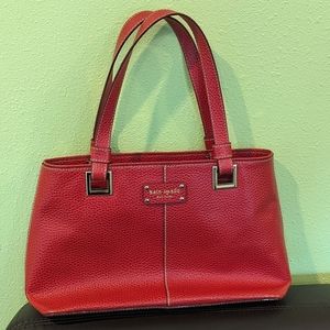 Kate Spade red pebbled leather bag